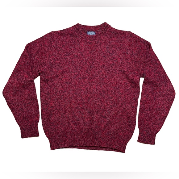 Lands’ End Men’s Vintage Ragg Wool Crewneck Chunky Knit Pullover Sweater Sz L - Picture 1 of 9